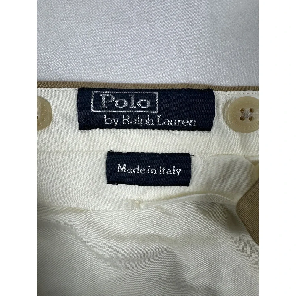 Polo Ralph Lauren X Corneliani Brown Cotton Chino Pant Mens 40X32 Italy